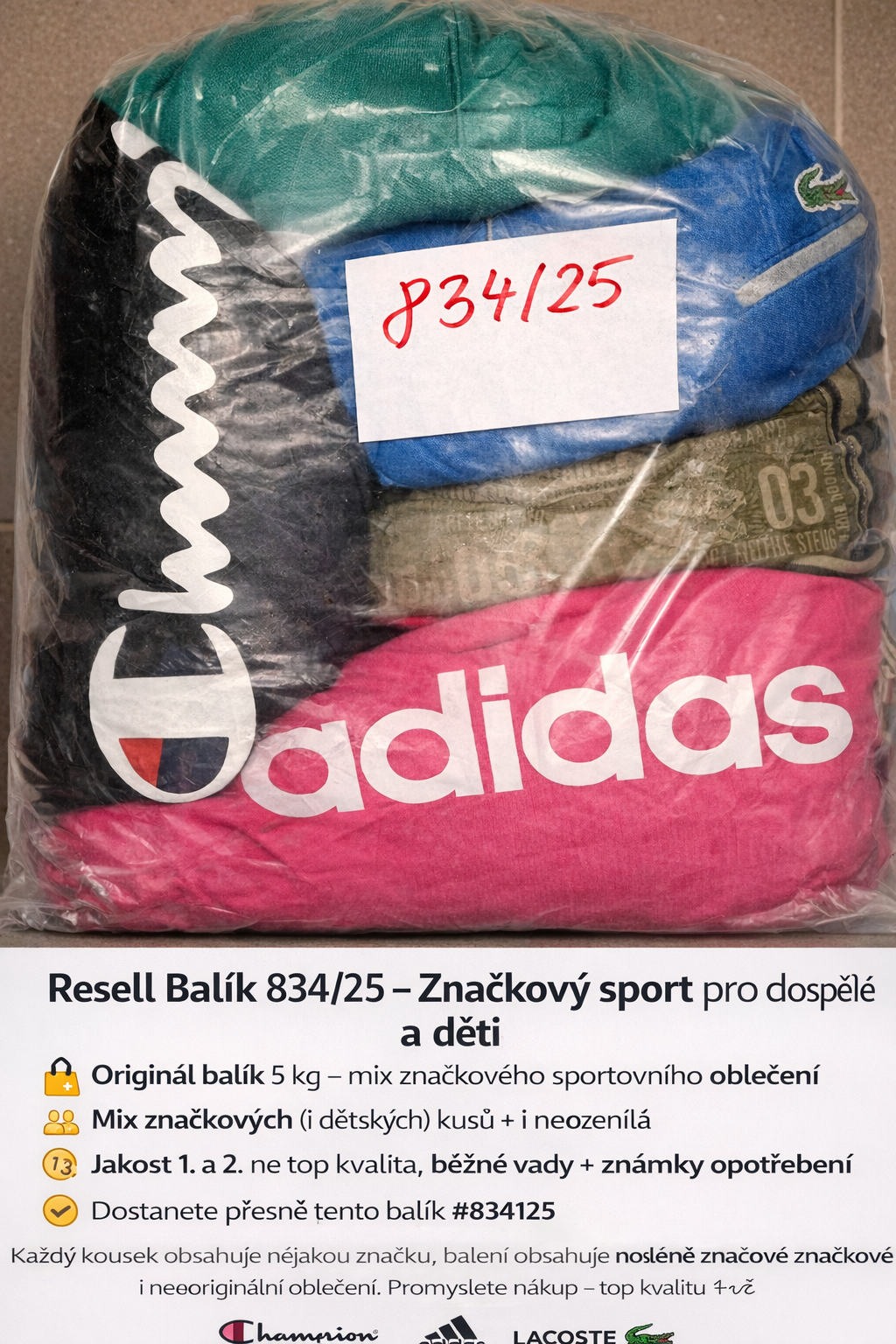 Resell Balík 834/25 – Značkový sport pro dospělé i děti | 5 kg